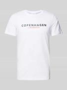 T-shirt met labelprint, model 'Copenhagen'