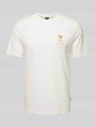 Slim fit T-shirt met motiefprint, model 'BASIC'