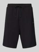 Regular fit sweatshorts met gestileerde steekzak, model 'Headlo'