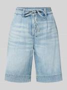 Wide leg korte jeans met strikceintuur, model 'ARIA'