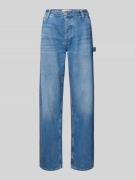 Straight leg jeans met hamerlus