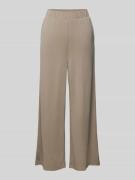 Wide fit stoffen broek met elastische band