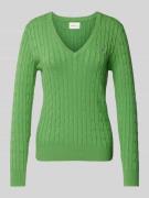 Gebreide pullover met kabelpatroon