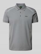 Poloshirt met labelprint, model 'Paddy'