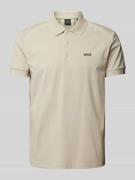 Poloshirt met labelprint, model 'Paddy'