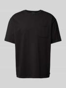 Oversized T-shirt met borstzak, model 'CORE'