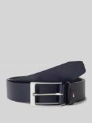 Leren riem met logo-applicatie, model 'LAYTON'