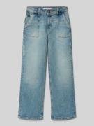 Regular fit jeans met labelpatch, model 'SKATER'