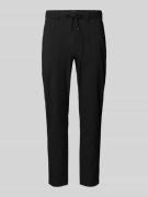 Tapered fit stoffen broek met tunnelkoord