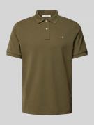 Regular fit poloshirt met labelstitching