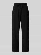 Straight leg stoffen broek met tunnelkoord, model 'MEFINI'