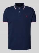 Custom slim fit poloshirt met logostitching