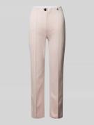 Slim fit stoffen broek met vaste persplooien