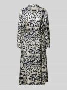 Zijden jurk met strikceintuur, model 'GAIA'