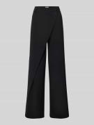 Wide leg stoffen broek met achterzakken, model 'Juliette'