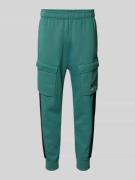 Regular fit sweatpants met cargozakken