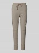 Slim fit stoffen broek met siernaden, model 'FUTURE 2.0'