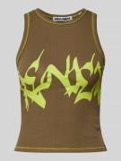 Tanktop met labelprint