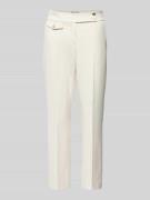 Slim fit stoffen broek met persplooien, model 'INEZ'