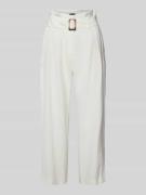 Straight leg pantalon met bandplooien