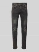 Straight leg jeans met labelpatch, model 'CATCH MY DRIFT'