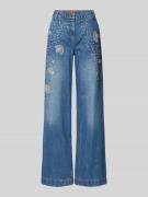 Wide leg jeans met applicaties, model 'Moriana'