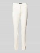 Slim fit broek met siernaden