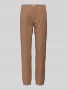 Slim fit stoffen broek met siernaden, model 'PENNY'