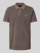 Regular fit poloshirt met labelstitching, model 'Ambrosio'