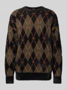 Gebreide pullover met all-over motief