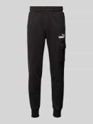 Slim fit sweatpants met cargozak