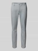 Slim fit stoffen broek met riemlussen, model 'MARK'