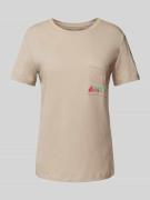 T-shirt met motiefstitching