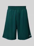 Regular fit sweatshorts met labeldetail