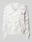 Gebreide pullover met labeldetail