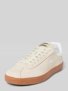 Leren sneakers met labeldetail, model 'BASESHOT'