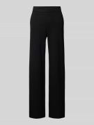 Straight fit stoffen broek met elastische band, model 'Chiara'