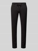 Slim fit stoffen broek met paspelzak