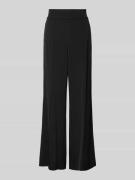 Wide leg stoffen broek met vaste persplooien