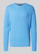 Gebreide pullover met kabelpatroon