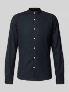 Slim fit vrijetijdsoverhemd met opstaande kraag, model 'Oxford'