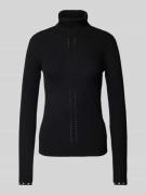 Wollen pullover met ajourpatroon