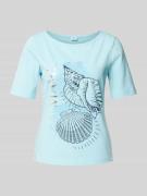 T-shirt met motief- en statementprint