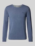 Gebreide pullover met ribboorden