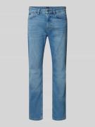 Slim fit jeans met labelpatch, model 'Delaware'