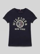 Regular fit T-shirt met labelstitching