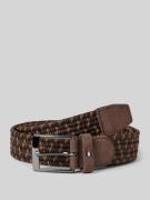 Leren riem met gevlochten look, model 'ADAN NEW ELASTIC'