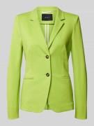 Slim fit blazer met paspelzakken