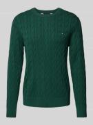 Gebreide pullover met kabelpatroon