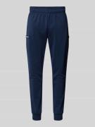 Regular fit sweatpants met label- en logobadge, model 'BERTONI'